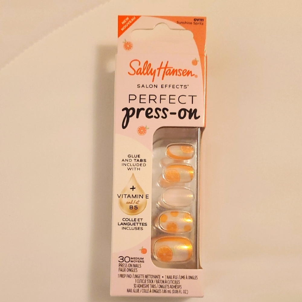 NIB Sally Hansen Perfect Press-On Sunshine Spritz